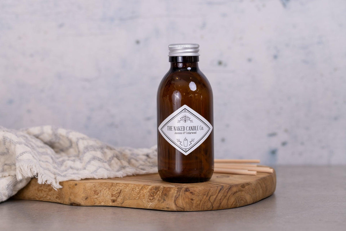 Reed Diffuser - Jasmine & Cedarwood - TheNakedCandleCo